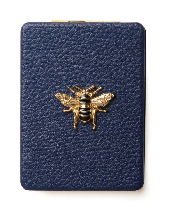 Navy Oblong Compact Mirror by Alice Wheeler