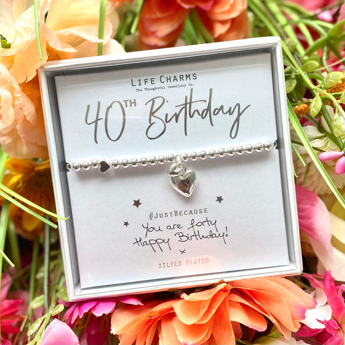 40th Birthday Bracelet by Life Charms