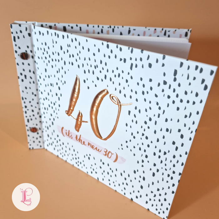 Luxe Birthday Guest Book & Photo Album - 40 (It's the new 30)