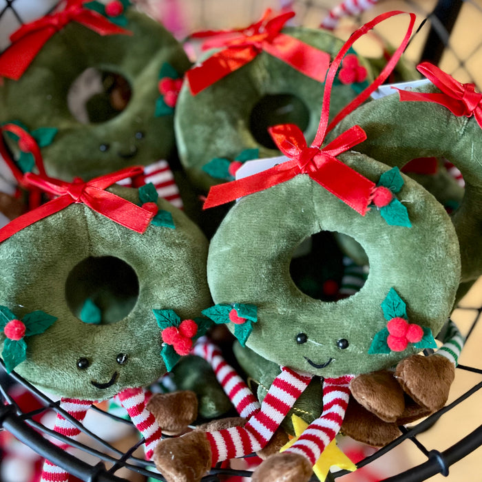 Christmas Wreath Softie - Green Legs