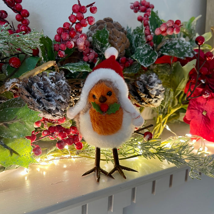 Festive Robin - Bobble Hat