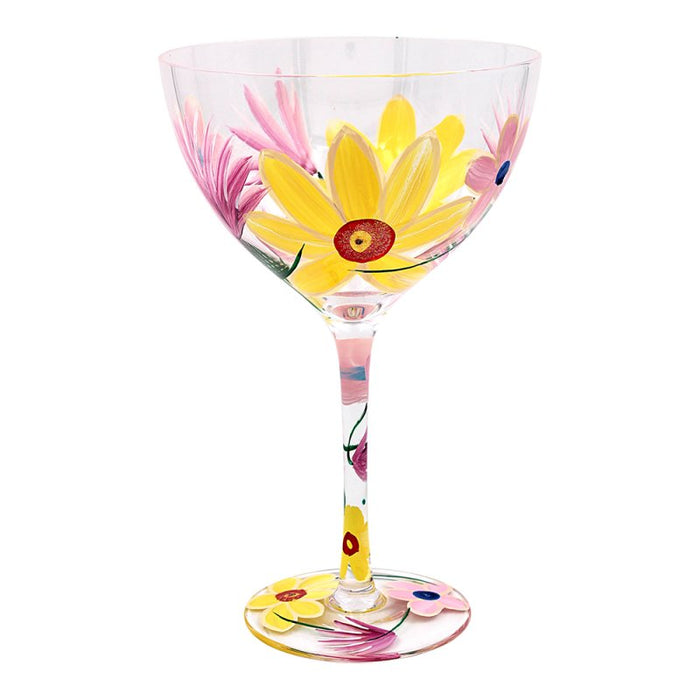 Handpainted Cocktail Glass by Lynsey Johnstone - Daffodils