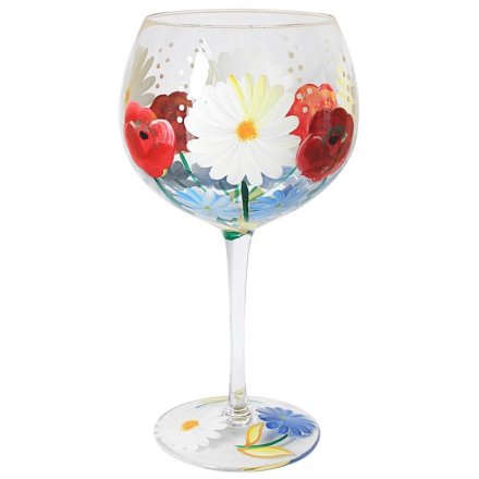 Handpainted Gin Glass by Lynsey Johnstone - Wild Garden
