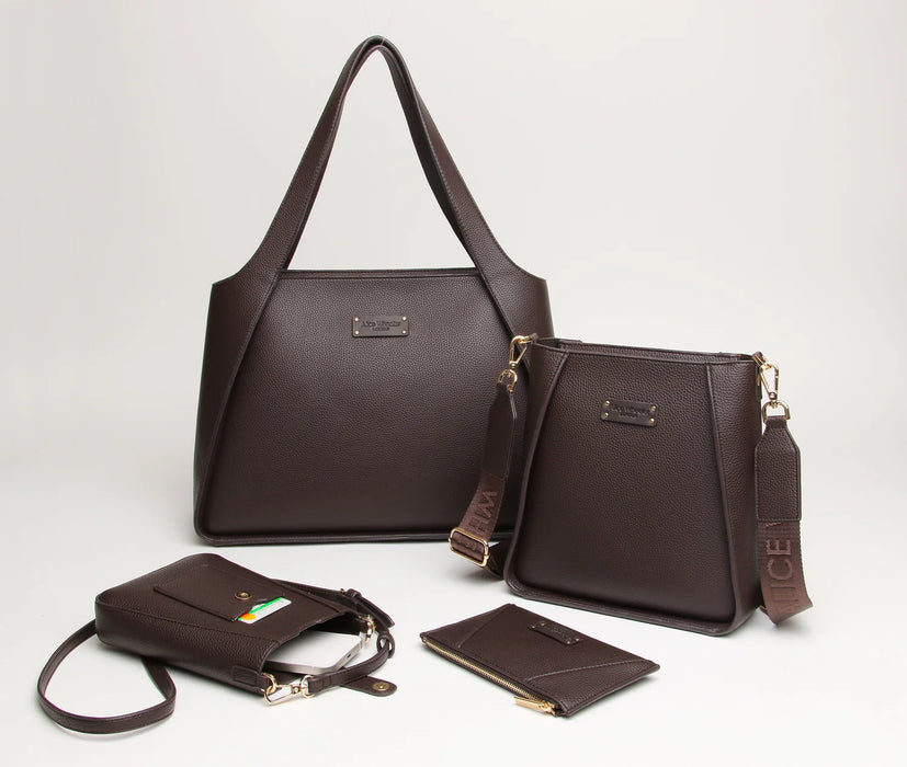 Chocolate Kensington Purse by Alice Wheeler