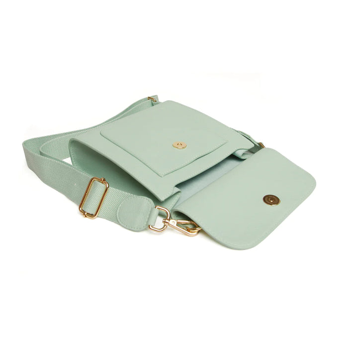 Pastel Mint Bloomsbury Crossbody Bag by Alice Wheeler