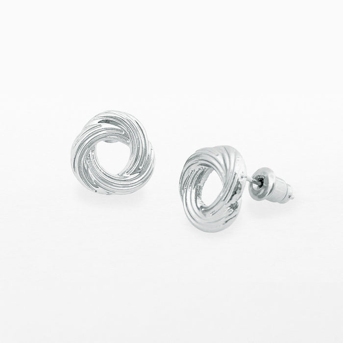 Silver Knot Stud Earrings by Life Charms