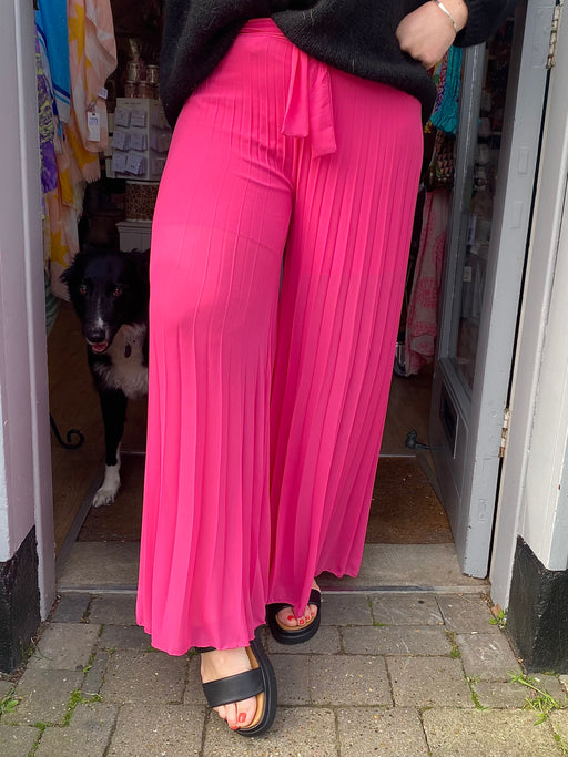 The Pleated Palazzo Trousers Fuchsia Pink Lovely Libby s
