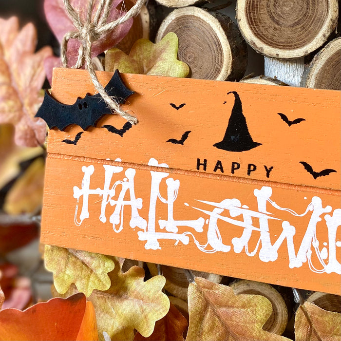 Hanging "Happy Halloween" Plaque