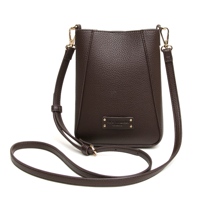 Chocolate Kensington Crossbody Bag by Alice Wheeler