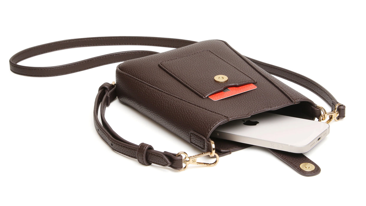 Chocolate Kensington Crossbody Bag by Alice Wheeler