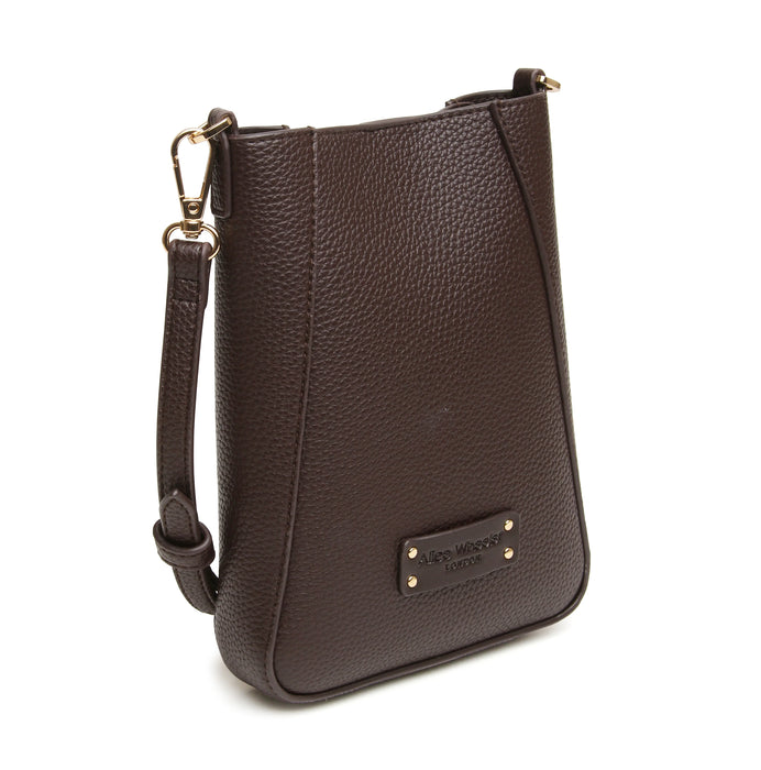 Chocolate Kensington Crossbody Bag by Alice Wheeler
