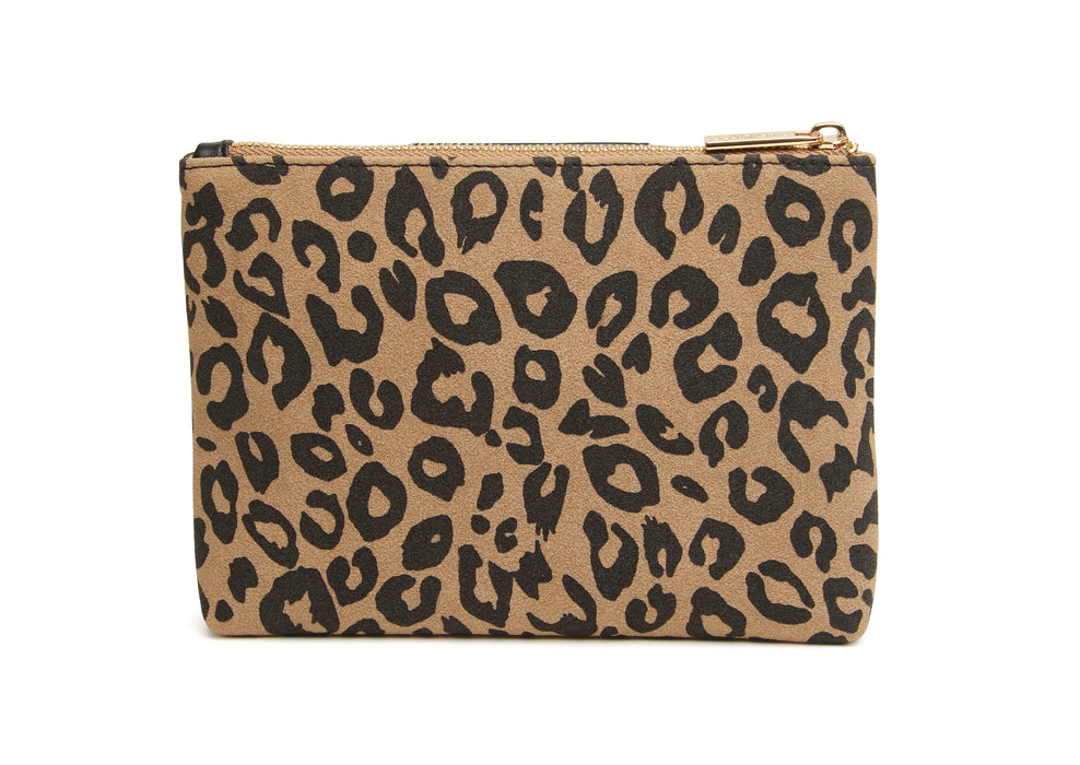 Dark Leopard Print Pouch by Alice Wheeler