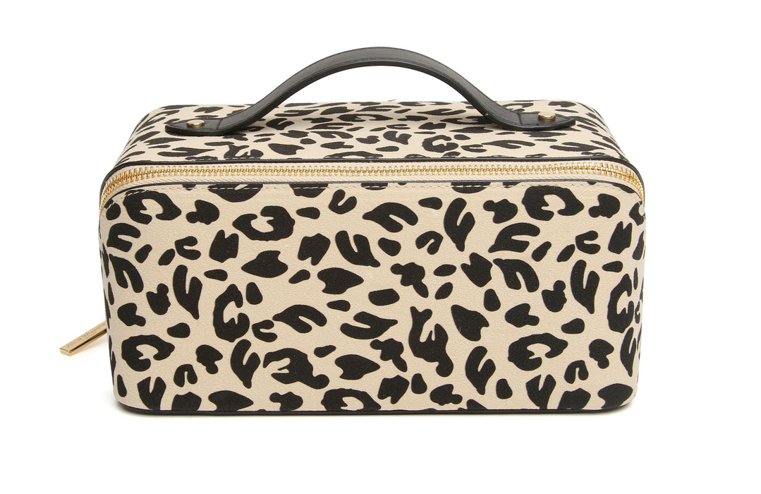 Light Leopard Print Cosmetic Case by Alice Wheeler