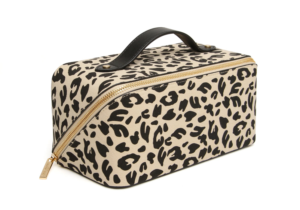 Light Leopard Print Cosmetic Case by Alice Wheeler