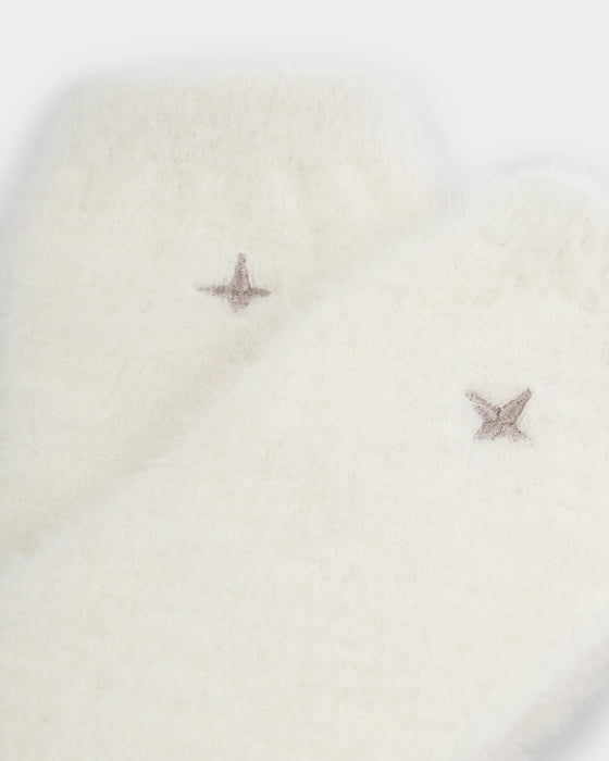 Katie Loxton Gift Boxed Fluffy Snug Socks - Off White