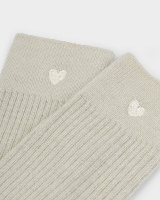 Katie Loxton Gift Boxed Heart Socks - Off White