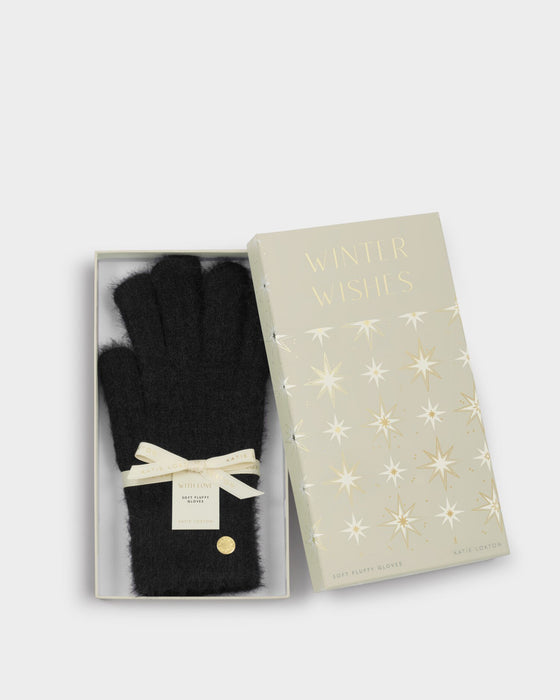 Katie Loxton Gift Boxed Knitted Gloves - Black