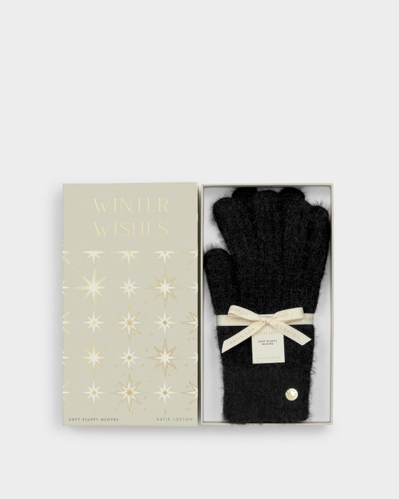 Katie Loxton Gift Boxed Knitted Gloves - Black