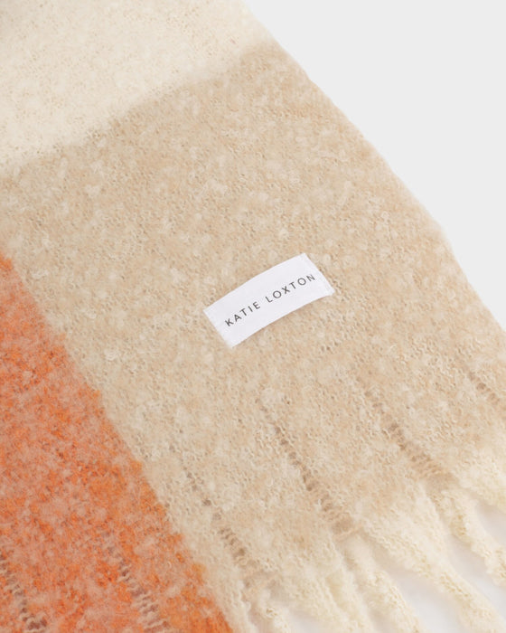 Recycled Check Tassel Scarf by Katie Loxton - Lilac