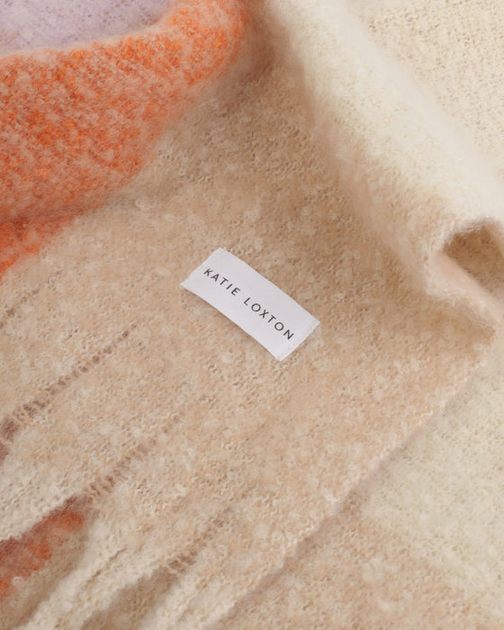 Recycled Check Tassel Scarf by Katie Loxton - Lilac