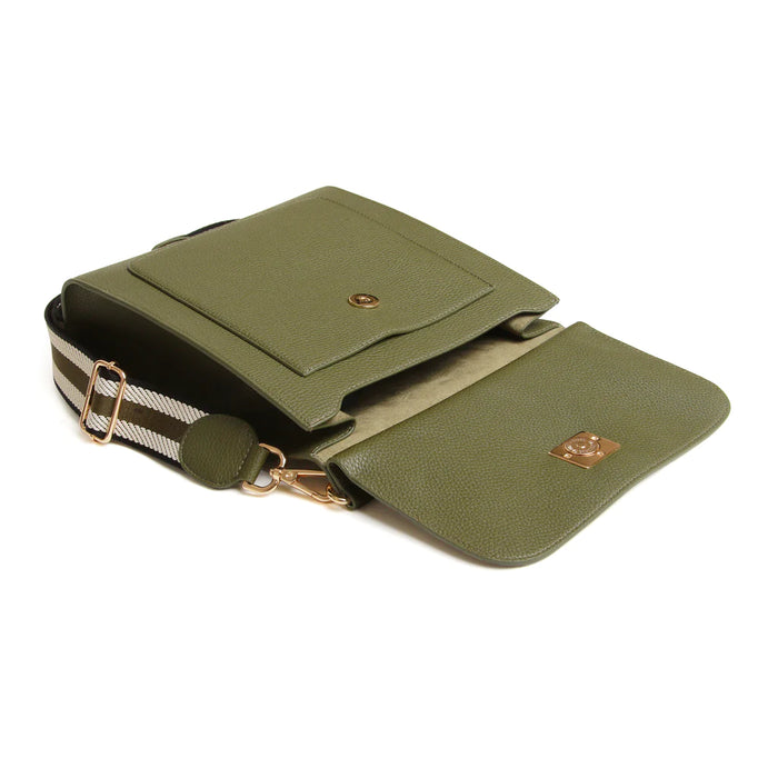 Olive Large Bloomsbury Crossbody Bag by Alice Wheeler