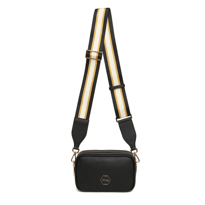 Black Pimlico Honeycomb Cross Body Bag by Alice Wheeler