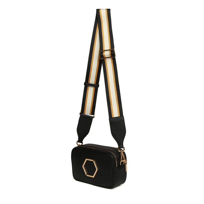 Black Pimlico Honeycomb Cross Body Bag by Alice Wheeler