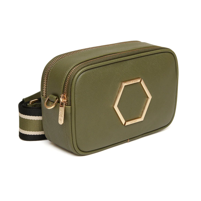 Olive Pimlico Honeycomb Cross Body Bag by Alice Wheeler