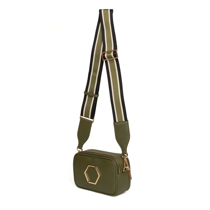 Olive Pimlico Honeycomb Cross Body Bag by Alice Wheeler