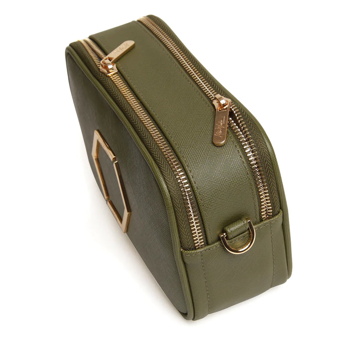 Olive Pimlico Honeycomb Cross Body Bag by Alice Wheeler