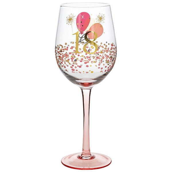 Blossom Birthday Wine Glass 18