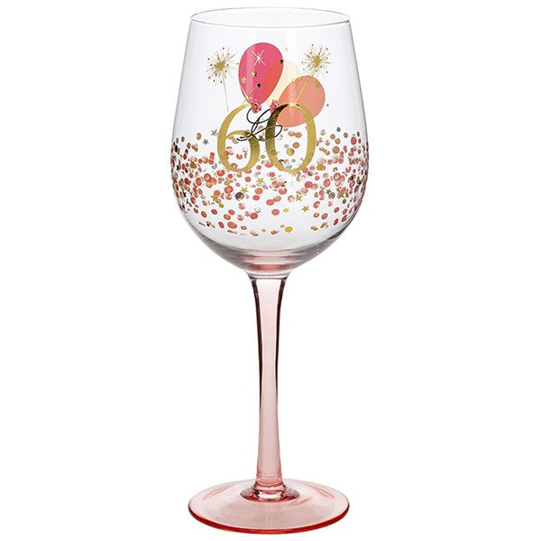 Blossom Birthday Wine Glass 60