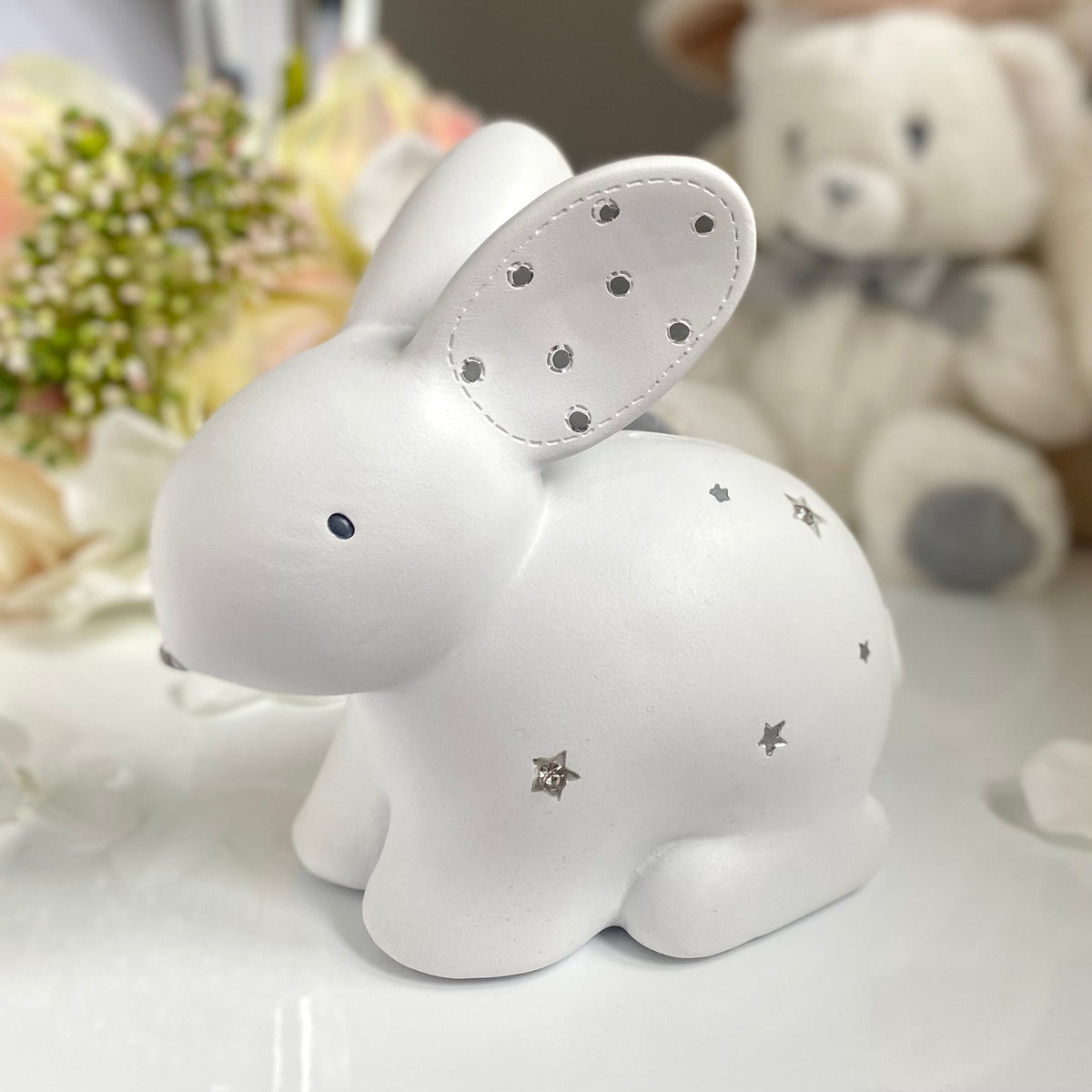 Sooty Rabbit Money Box White Rabbit Money Box by Bambino — Lovely Libby's