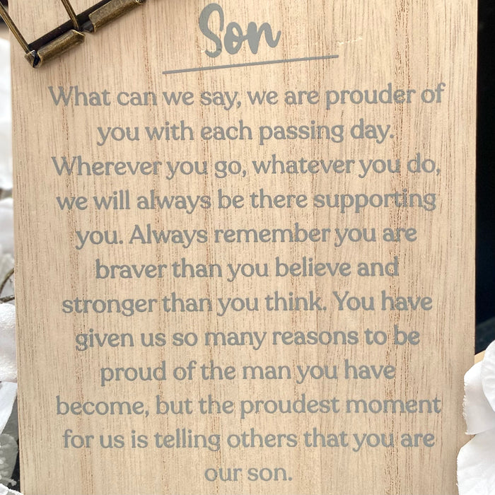"Son" Verse Clip Plaque
