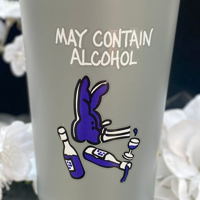 "May Contain Alcohol" Stainless Steel Travel Mug by Chaps Stuff