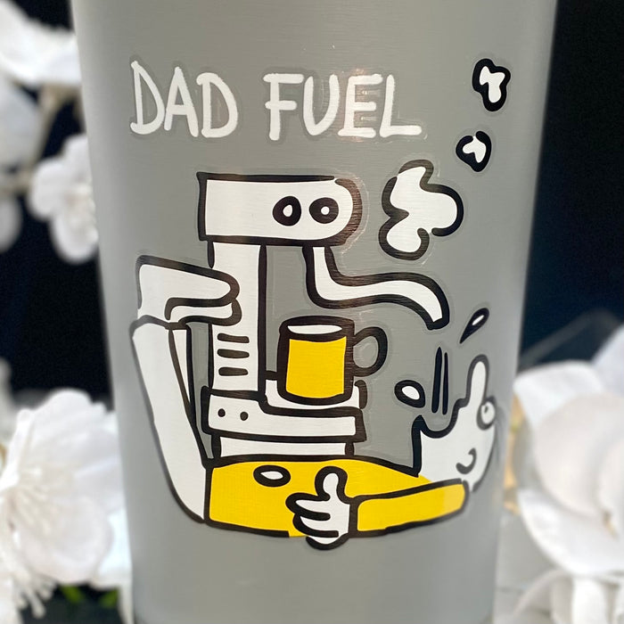 "Dad's Fuel" Stainless Steel Travel Mug by Chaps Stuff