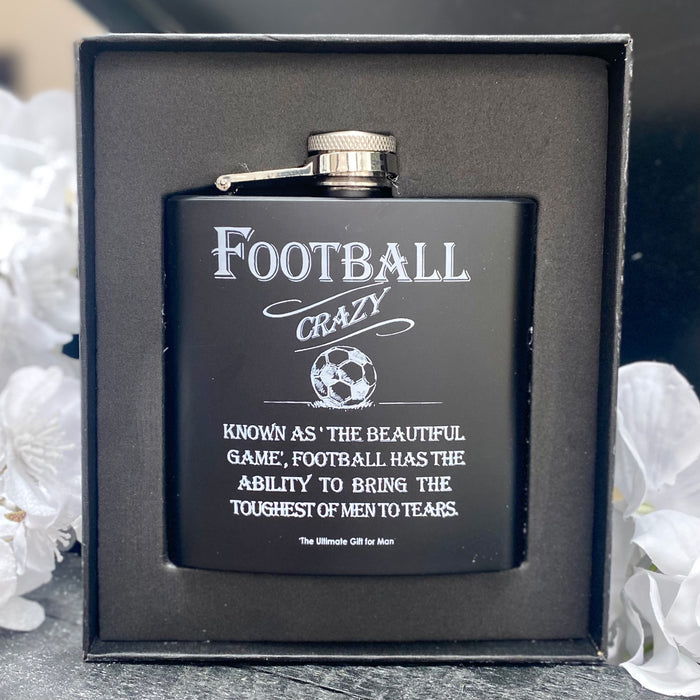 "Football Crazy" Hipflask