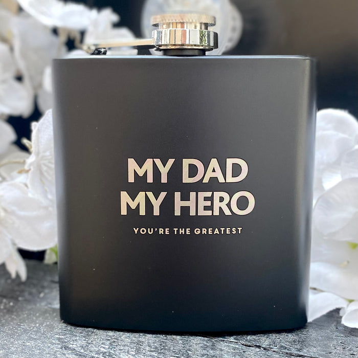 "My Dad, My Hero" Hipflask