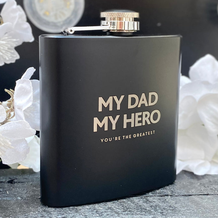 "My Dad, My Hero" Hipflask