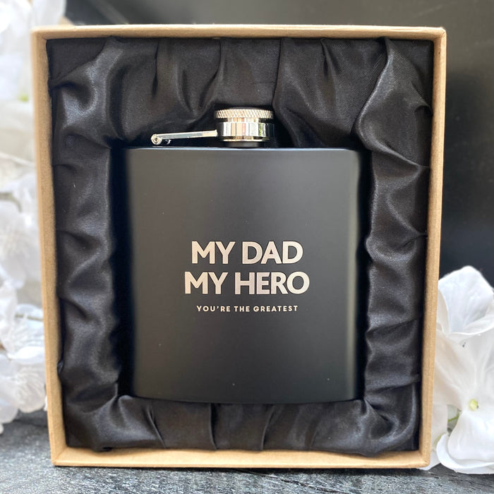 "My Dad, My Hero" Hipflask