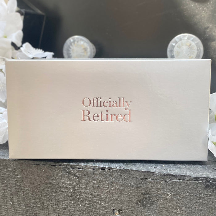 "Officially Retired" Whisky Glass & Coaster Set