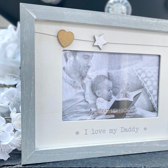 Daddy Grey Wooden Photo Frame