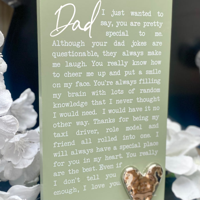 Dad Heart Verse Plaque