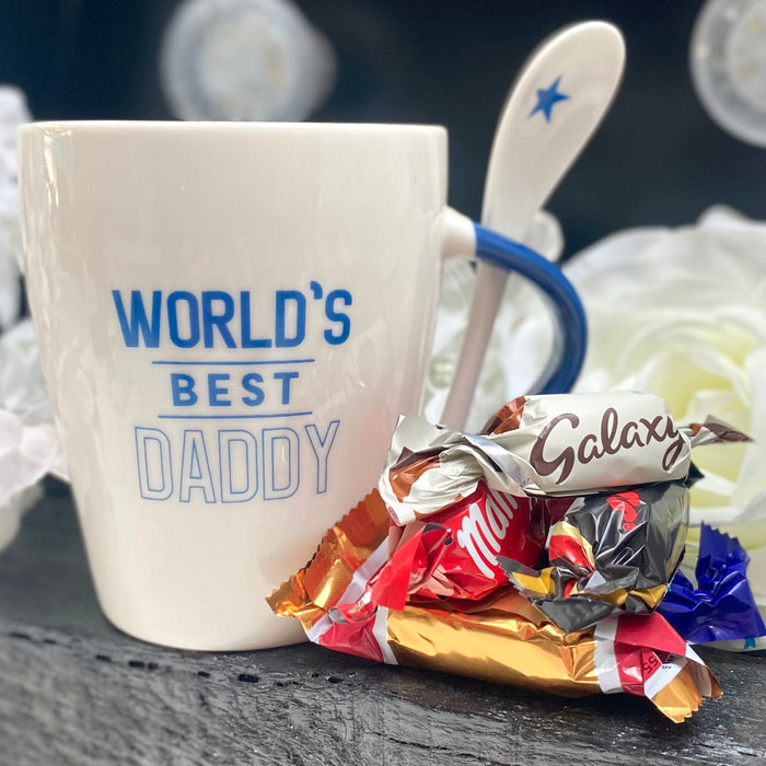 World's Best Daddy Mug & Spoon Set with Chocolates