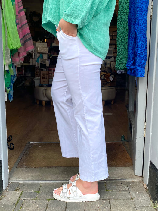 Wide Leg Magic Trousers - White