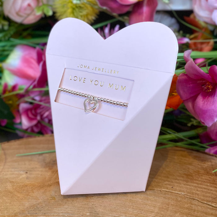 "Love You Mum" Heart Gift Box Bracelet by Joma Jewellery