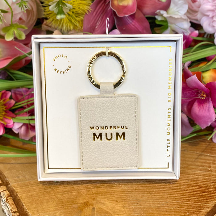 "Wonderful Mum" Beautifully Boxed Photo Keyring by Katie Loxton