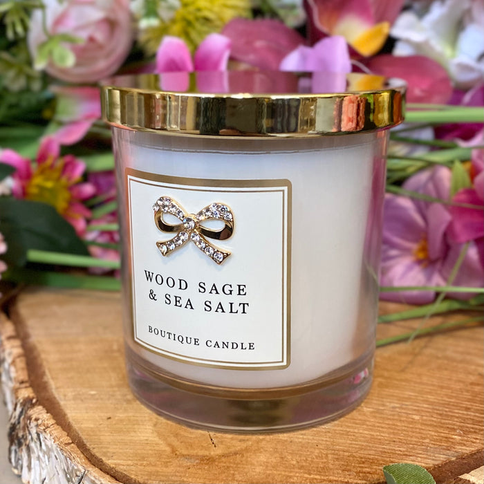 Wood Sage and Sea Salt Boutique Candle