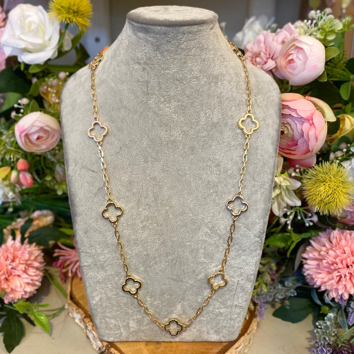 Open 2025 clover necklace