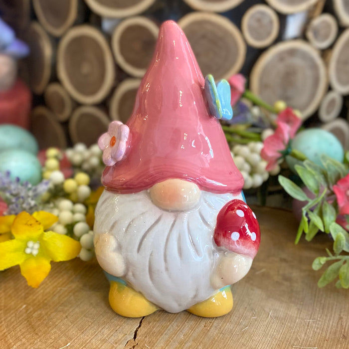 Ceramic Spring Gonk with Pink Hat